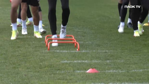 PAOK in training before facing Lincoln Red Imps